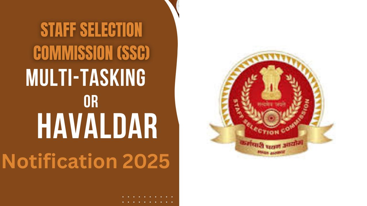 SSC multi tasking Havaldar Recruitment 2025 - Apply Online for 1075 Posts