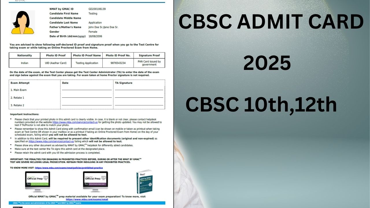 CBSE Board Admit Card 2025